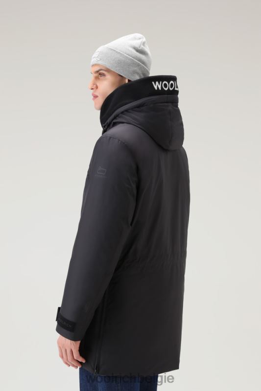 waterdichte lange parka van pertex revolve Woolrich Heren 8TTN0653 zwart kleding