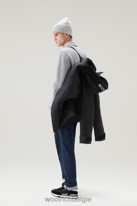 waterdichte lange parka van pertex revolve Woolrich Heren 8TTN0653 zwart kleding