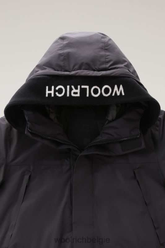 waterdichte lange parka van pertex revolve Woolrich Heren 8TTN0653 zwart kleding