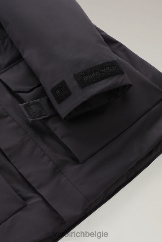 waterdichte lange parka van pertex revolve Woolrich Heren 8TTN0653 zwart kleding