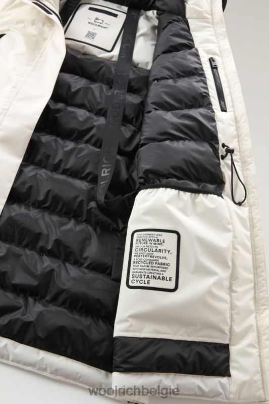 waterdichte lange parka van pertex revolve Woolrich Heren 8TTN0775 melkachtige crème kleding
