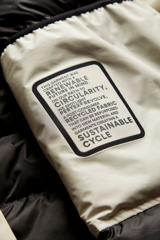 waterdichte lange parka van pertex revolve Woolrich Heren 8TTN0775 melkachtige crème kleding