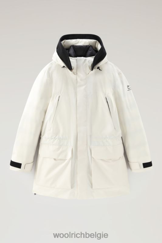 waterdichte lange parka van pertex revolve Woolrich Heren 8TTN0775 melkachtige crème kleding