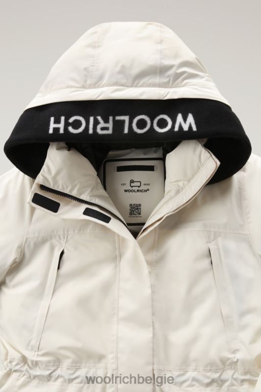 waterdichte lange parka van pertex revolve Woolrich Heren 8TTN0775 melkachtige crème kleding