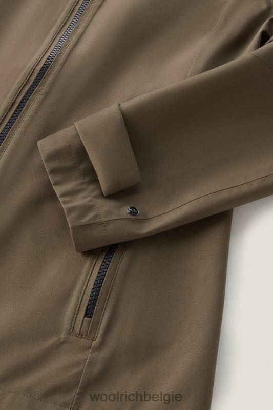 waterdichte leavitt-jas met capuchon Woolrich vrouwen 8TTN0107 donkergroen kleding