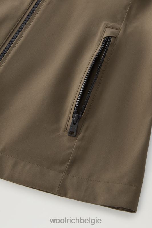 waterdichte leavitt-jas met capuchon Woolrich vrouwen 8TTN0107 donkergroen kleding