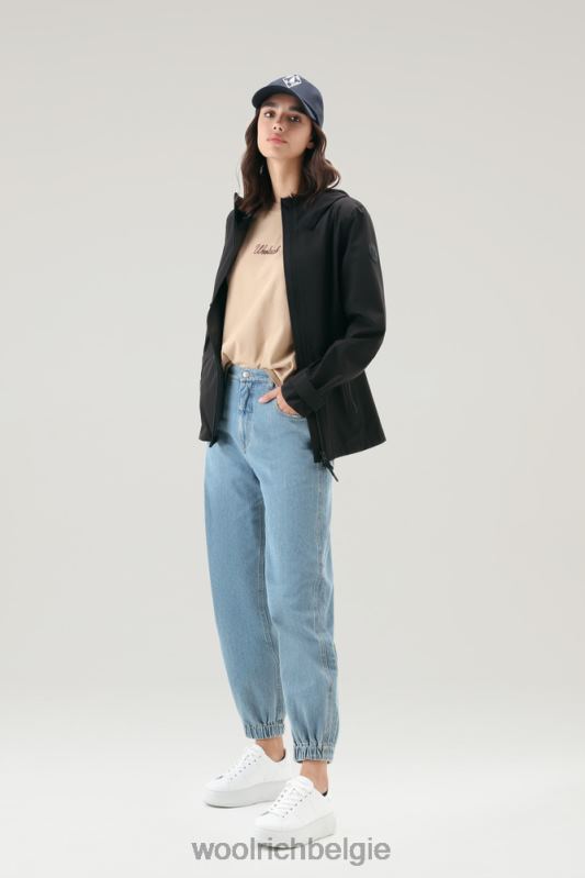 waterdichte leavitt-jas met capuchon Woolrich vrouwen 8TTN0178 zwart kleding