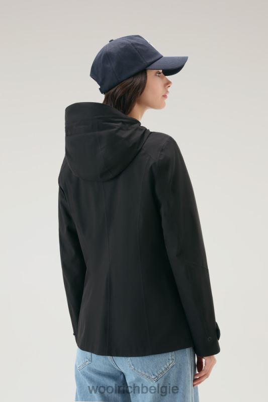 waterdichte leavitt-jas met capuchon Woolrich vrouwen 8TTN0178 zwart kleding