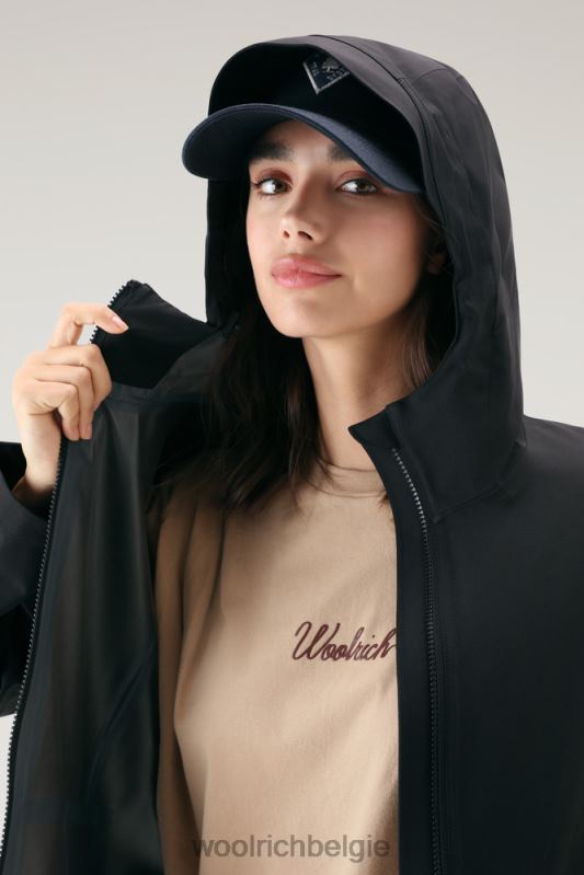 waterdichte leavitt-jas met capuchon Woolrich vrouwen 8TTN0178 zwart kleding
