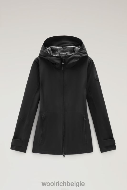 waterdichte leavitt-jas met capuchon Woolrich vrouwen 8TTN0178 zwart kleding