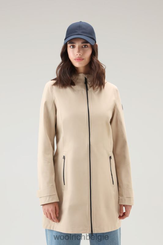 waterdichte levitt zomerparka Woolrich vrouwen 8TTN0121 veer beige kleding