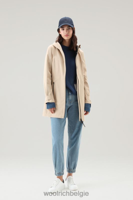 waterdichte levitt zomerparka Woolrich vrouwen 8TTN0121 veer beige kleding