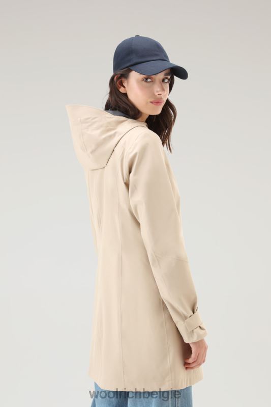 waterdichte levitt zomerparka Woolrich vrouwen 8TTN0121 veer beige kleding