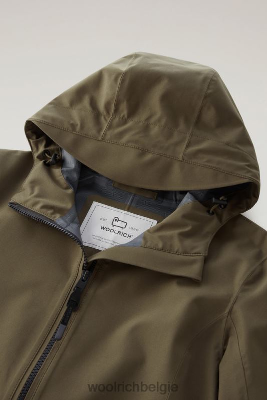 waterdichte levitt zomerparka Woolrich vrouwen 8TTN0167 donkergroen kleding