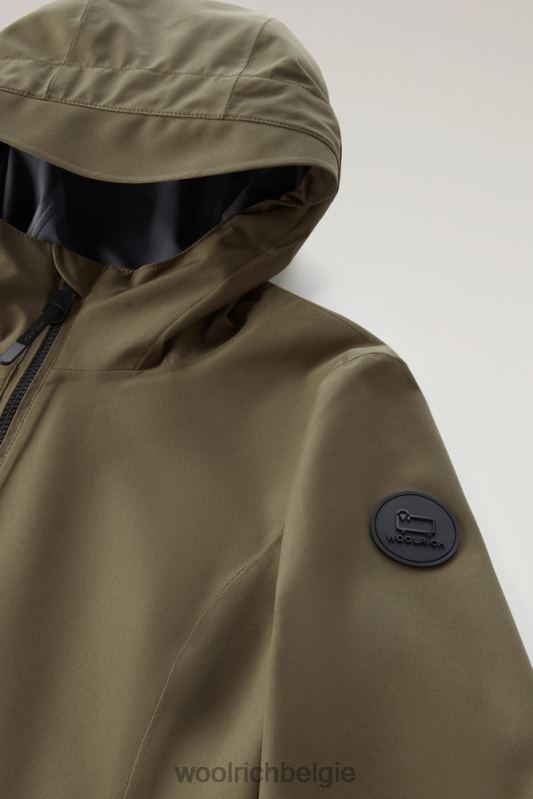 waterdichte levitt zomerparka Woolrich vrouwen 8TTN0167 donkergroen kleding