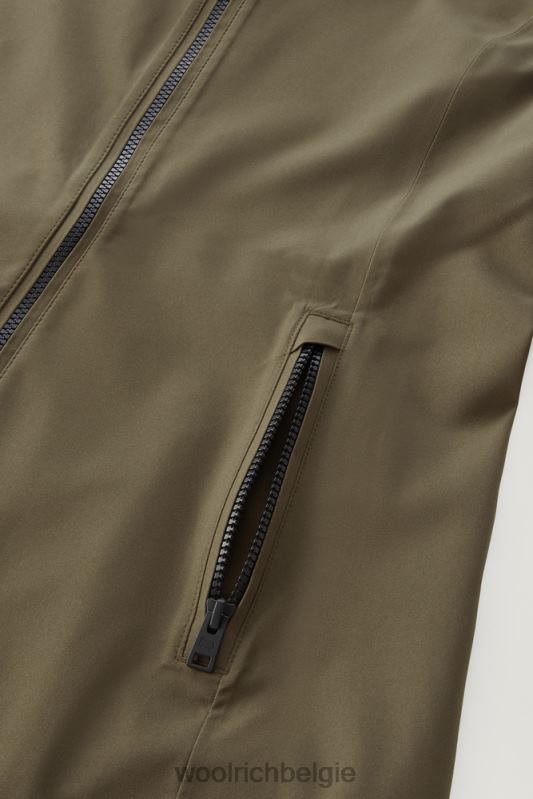 waterdichte levitt zomerparka Woolrich vrouwen 8TTN0167 donkergroen kleding