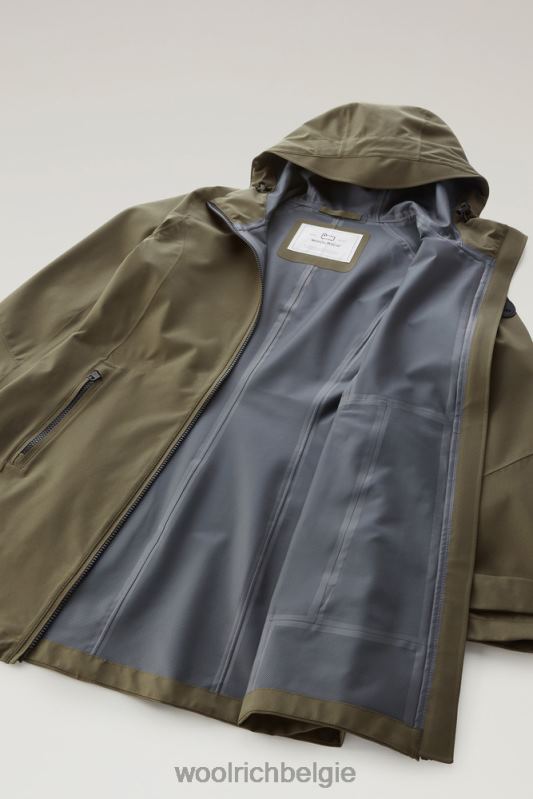 waterdichte levitt zomerparka Woolrich vrouwen 8TTN0167 donkergroen kleding