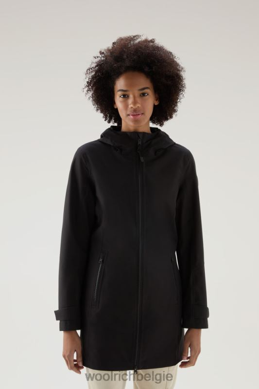 waterdichte levitt zomerparka Woolrich vrouwen 8TTN089 zwart kleding