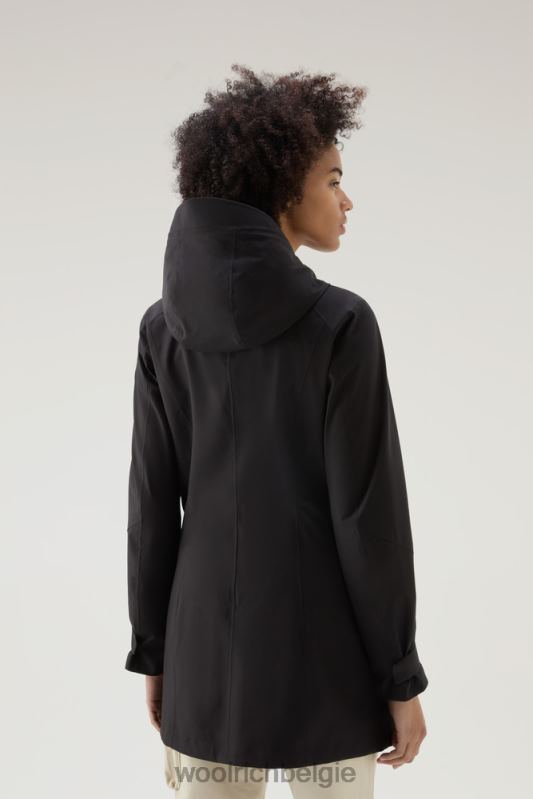 waterdichte levitt zomerparka Woolrich vrouwen 8TTN089 zwart kleding