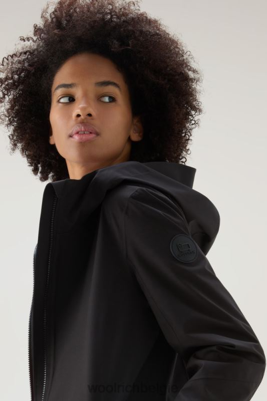 waterdichte levitt zomerparka Woolrich vrouwen 8TTN089 zwart kleding