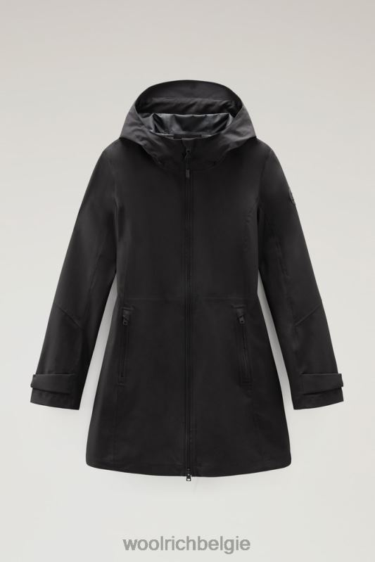 waterdichte levitt zomerparka Woolrich vrouwen 8TTN089 zwart kleding