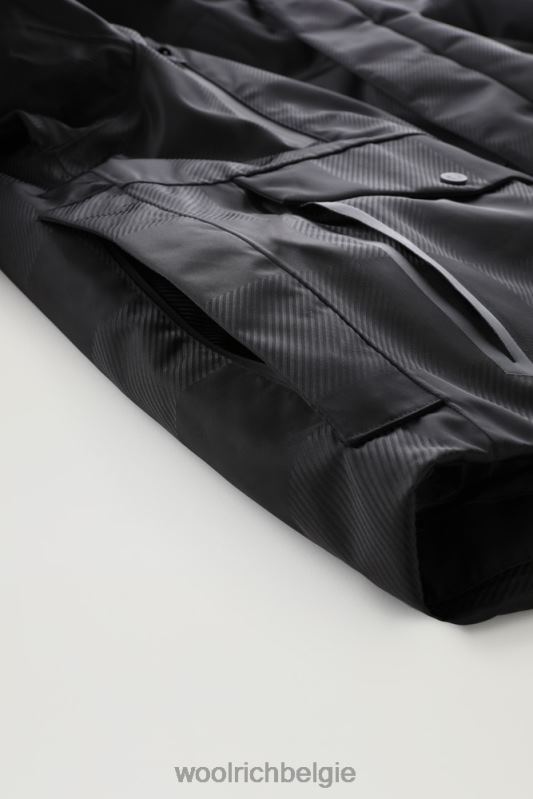 waterdichte shelter-ski-jas voor in de bergen met verstelbare capuchon Woolrich Heren 8TTN0724 zwart kleding