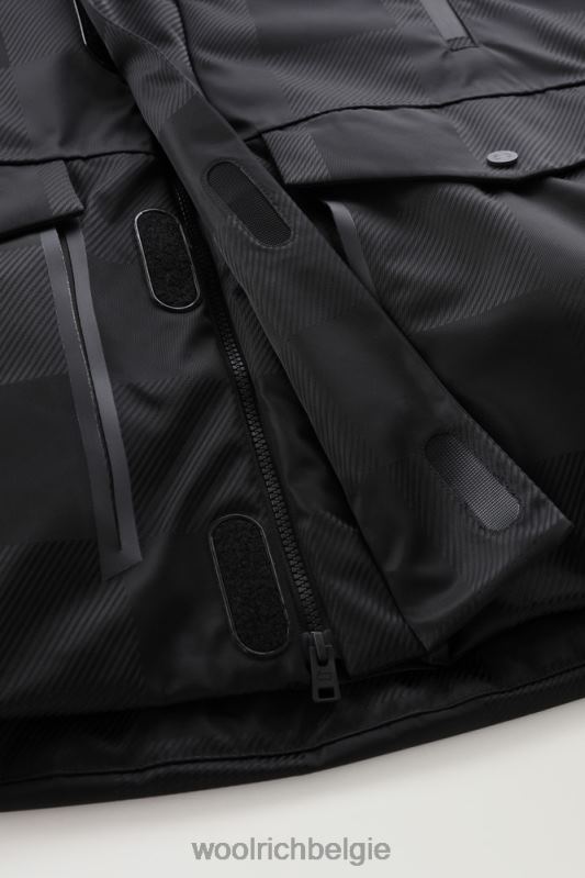 waterdichte shelter-ski-jas voor in de bergen met verstelbare capuchon Woolrich Heren 8TTN0724 zwart kleding