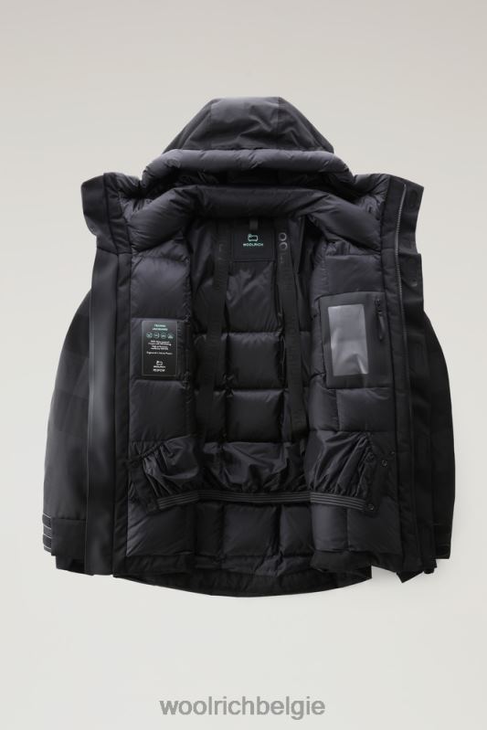 waterdichte shelter-ski-jas voor in de bergen met verstelbare capuchon Woolrich Heren 8TTN0724 zwart kleding