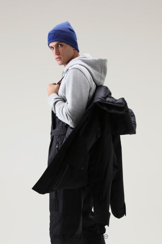 waterdichte shelter-ski-jas voor in de bergen met verstelbare capuchon Woolrich Heren 8TTN0724 zwart kleding