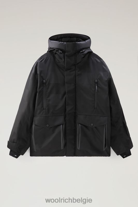 waterdichte shelter-ski-jas voor in de bergen met verstelbare capuchon Woolrich Heren 8TTN0724 zwart kleding