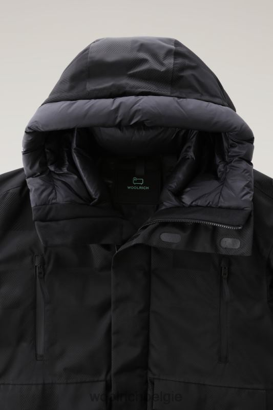 waterdichte shelter-ski-jas voor in de bergen met verstelbare capuchon Woolrich Heren 8TTN0724 zwart kleding