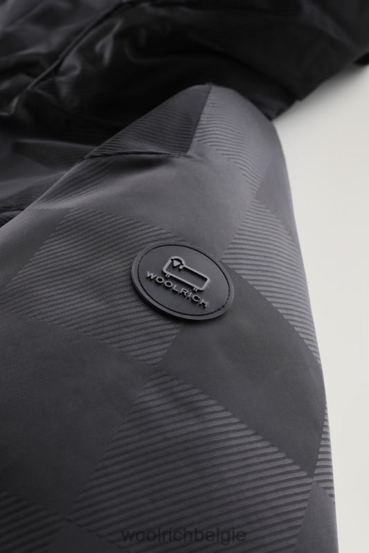 waterdichte shelter-ski-jas voor in de bergen met verstelbare capuchon Woolrich Heren 8TTN0724 zwart kleding