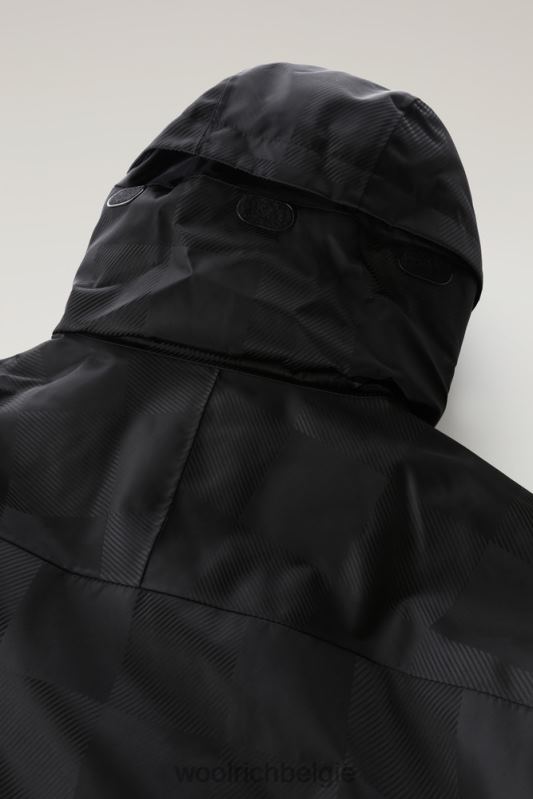 waterdichte shelter-ski-jas voor in de bergen met verstelbare capuchon Woolrich Heren 8TTN0724 zwart kleding