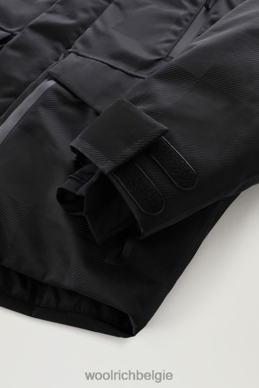 waterdichte shelter-ski-jas voor in de bergen met verstelbare capuchon Woolrich Heren 8TTN0724 zwart kleding
