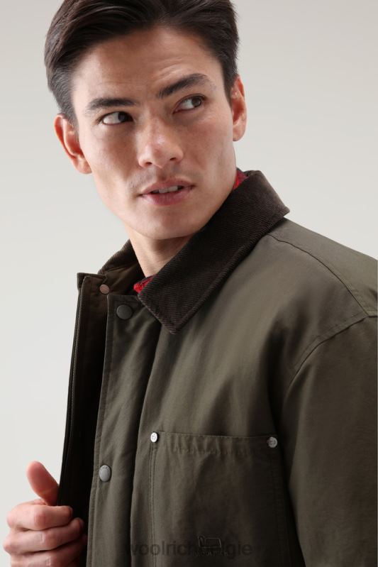 werkstofjas van eco ramar Woolrich Heren 8TTN0682 donkergroen kleding