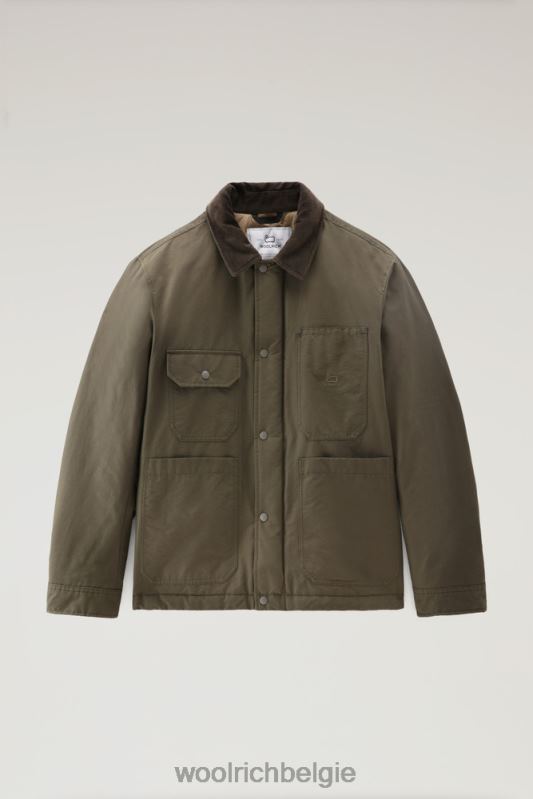 werkstofjas van eco ramar Woolrich Heren 8TTN0682 donkergroen kleding