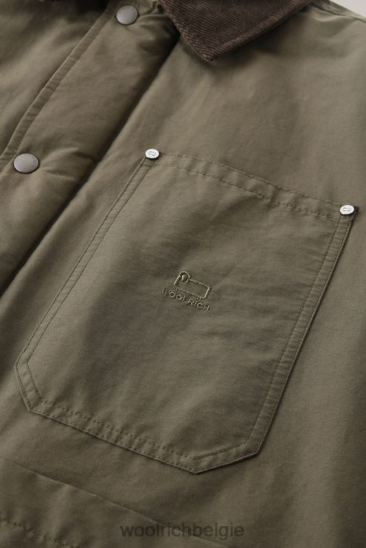 werkstofjas van eco ramar Woolrich Heren 8TTN0682 donkergroen kleding