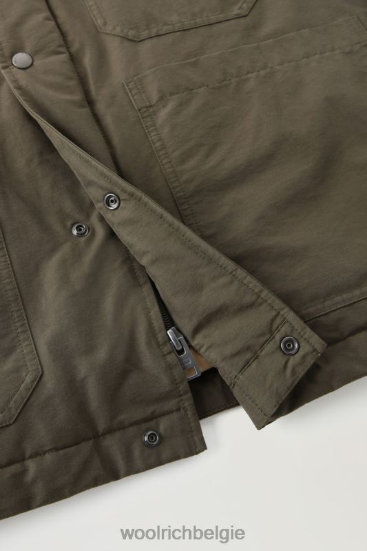 werkstofjas van eco ramar Woolrich Heren 8TTN0682 donkergroen kleding
