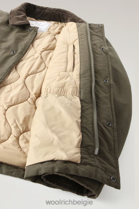 werkstofjas van eco ramar Woolrich Heren 8TTN0682 donkergroen kleding