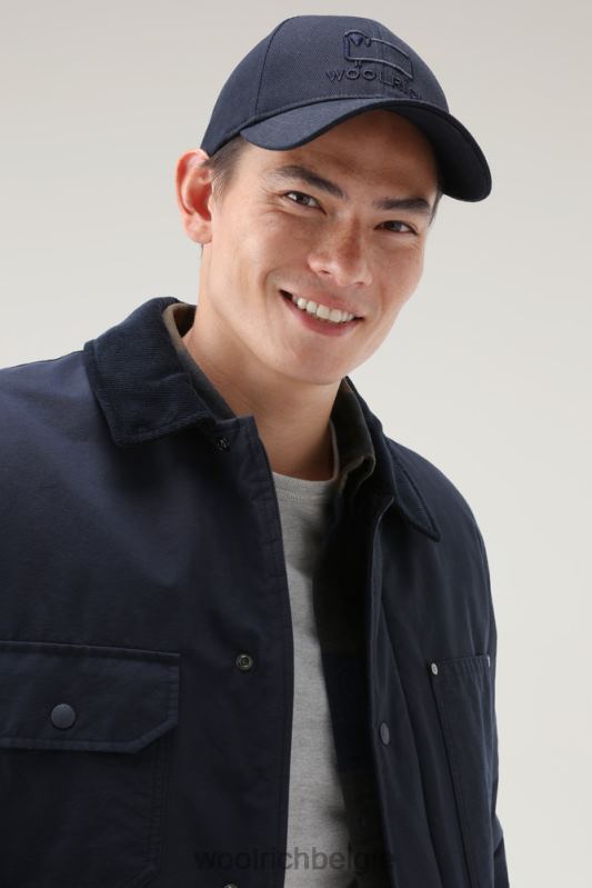 werkstofjas van eco ramar Woolrich Heren 8TTN0742 Melton blauw kleding
