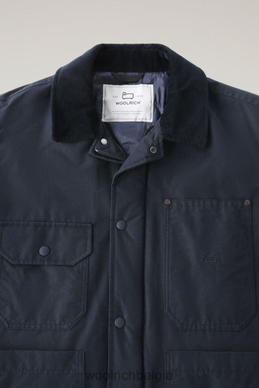 werkstofjas van eco ramar Woolrich Heren 8TTN0742 Melton blauw kleding