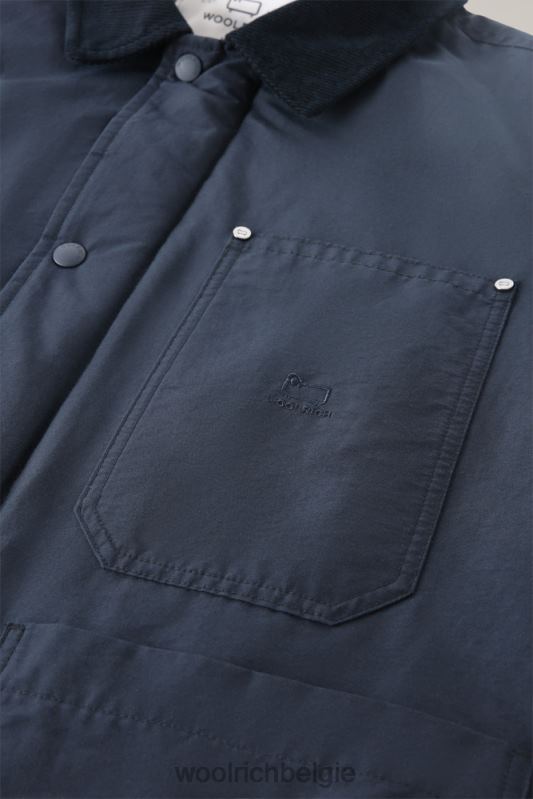 werkstofjas van eco ramar Woolrich Heren 8TTN0742 Melton blauw kleding