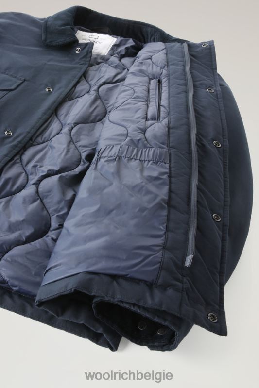werkstofjas van eco ramar Woolrich Heren 8TTN0742 Melton blauw kleding