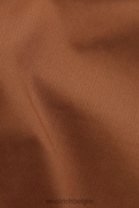 wikkelrok van popeline van zuiver katoen Woolrich vrouwen 8TTN0333 roestbruin kleding