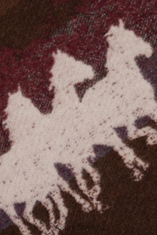 wolmixdeken met jacquard-afwerking - een dezer dagen Woolrich unisex 8TTN0734 streep zand accessoires