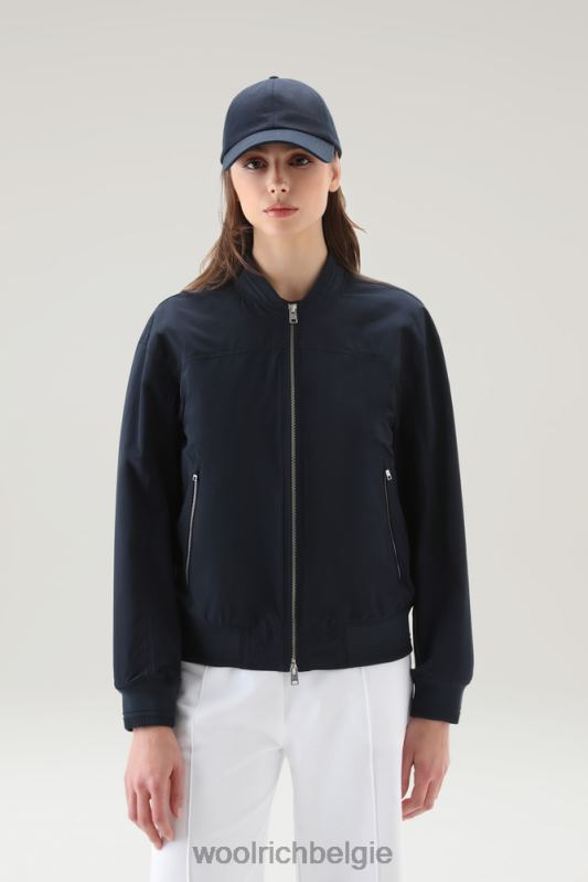 zomerbommenwerper met een stedelijk tintje Woolrich vrouwen 8TTN038 Melton blauw kleding