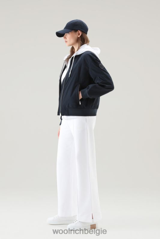zomerbommenwerper met een stedelijk tintje Woolrich vrouwen 8TTN038 Melton blauw kleding