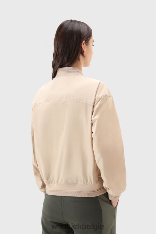 zomerbommenwerper met een stedelijk tintje Woolrich vrouwen 8TTN064 veer beige kleding