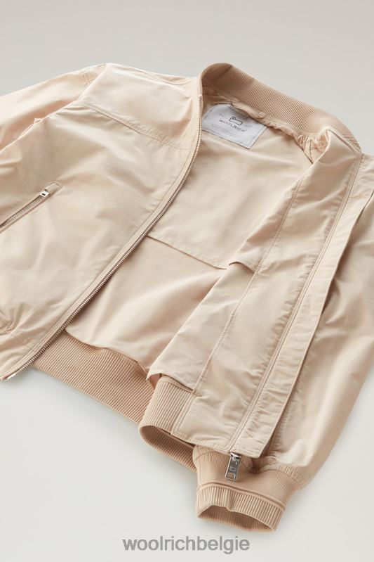 zomerbommenwerper met een stedelijk tintje Woolrich vrouwen 8TTN064 veer beige kleding