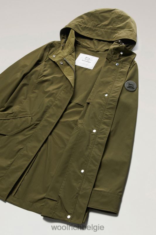 zomerparka met stedelijk tintje Woolrich vrouwen 8TTN0171 donkergroen kleding